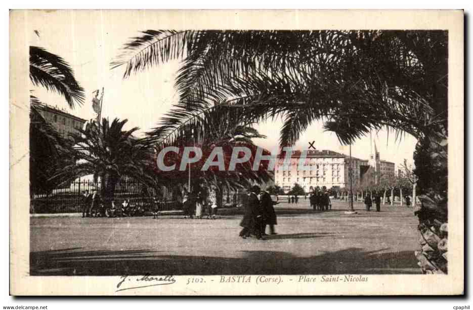 CPA Bastia Place Saint Nicolas Corse