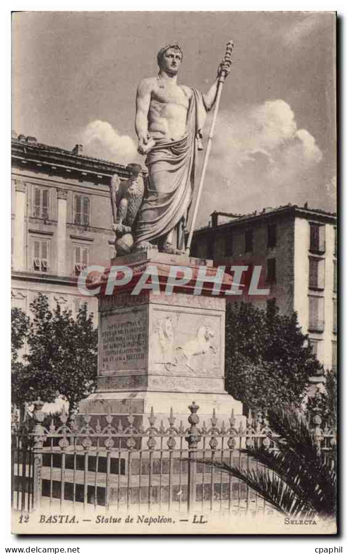 CPA Bastia Statue de Napoleon