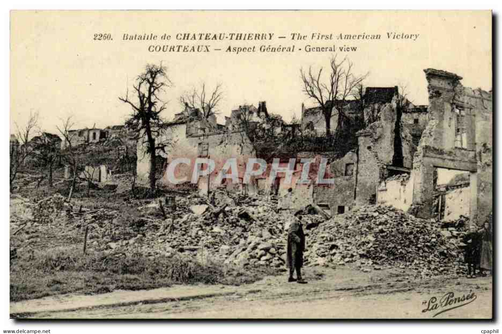 CPA Bataille de Chateau Thierry Courteaux Aspect general