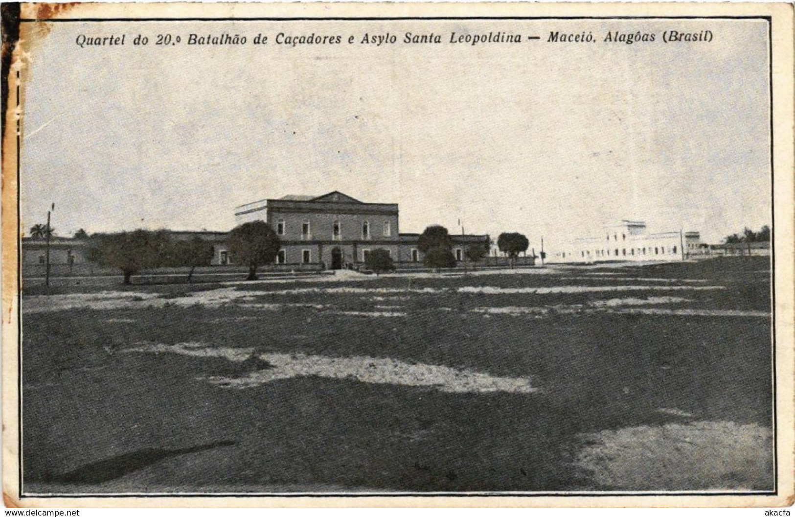 CPA Batalhao Cacadores e Asylo Sta Leopoldina Maceio Alagoas BRAZIL (621891)