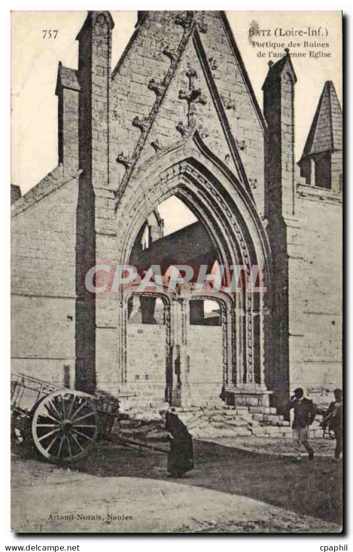 CPA Batz Portique des ruines de l'ancienne eglise