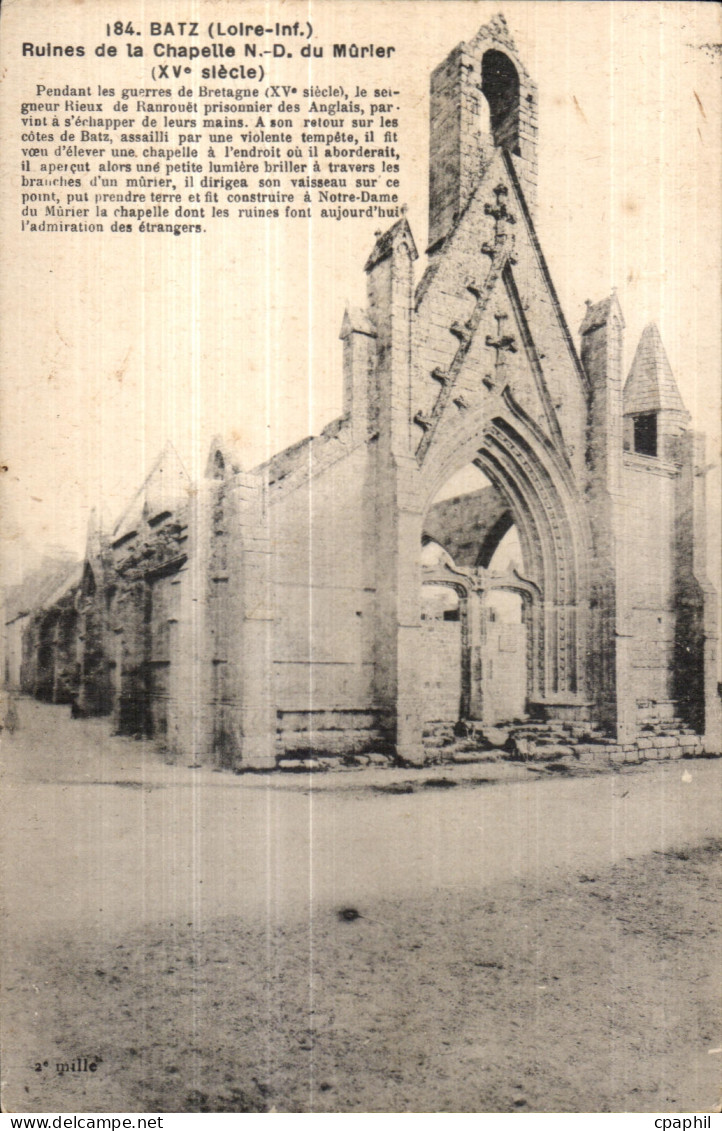 CPA Batz Ruines de la Chapelle du Morier