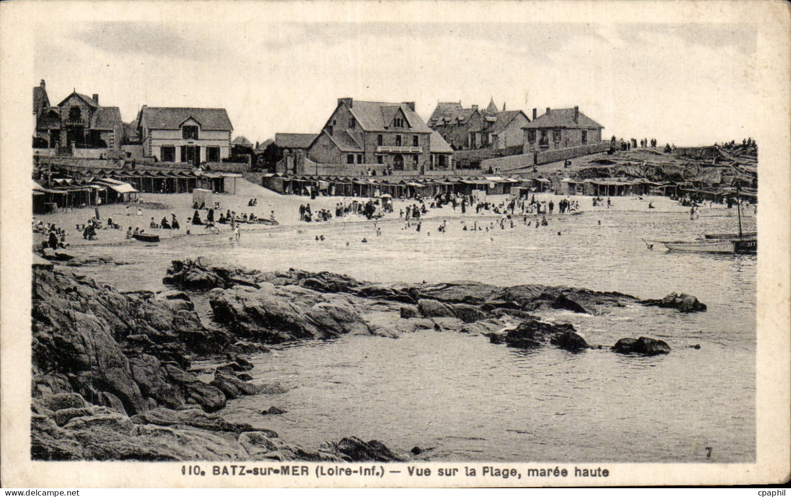CPA Batz sur Mer Vue sur la plage maree haute