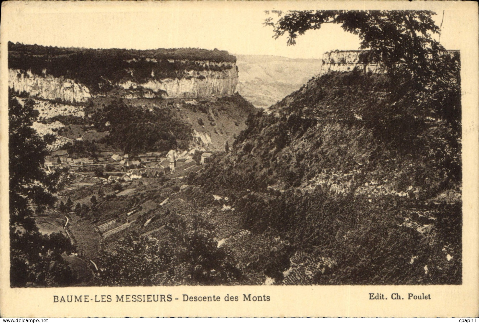 CPA Baume les Messieurs Descente des Monts