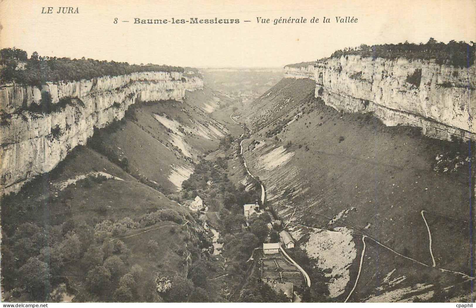 CPA Baume les Messieurs Vue Generale de la Vallee