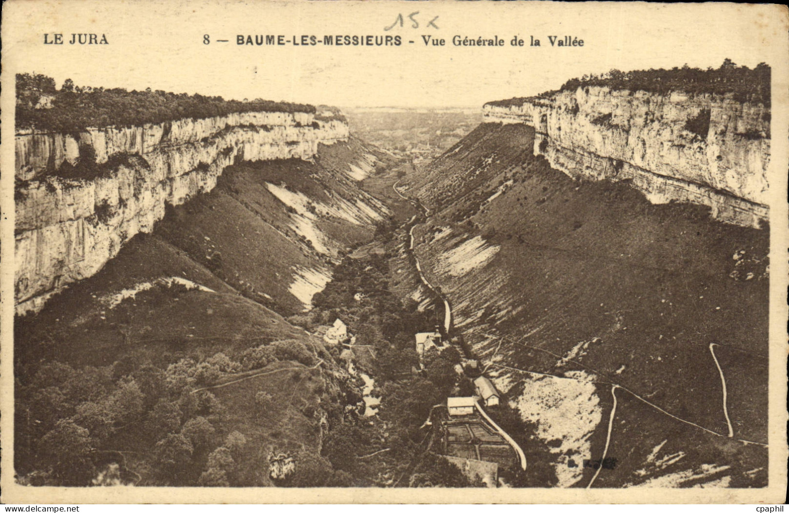 CPA Baume Les Messieurs vue generale de la Vallee