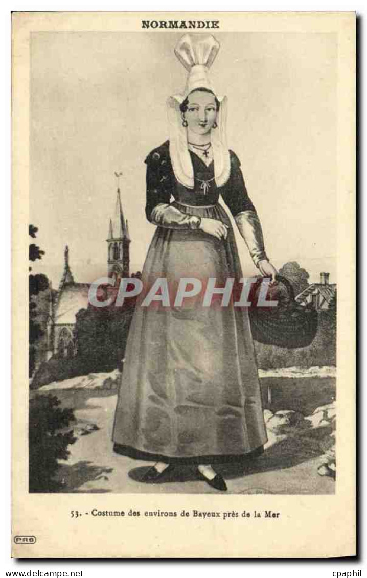 CPA Bayeux Costume des Environs de Bayeux Pres de la Mer Folklore Costume Coiffe