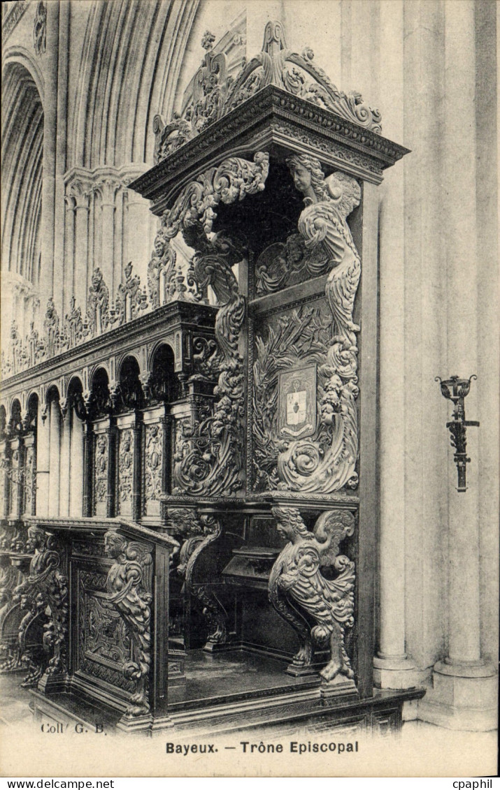 CPA Bayeux Trone Episcopal