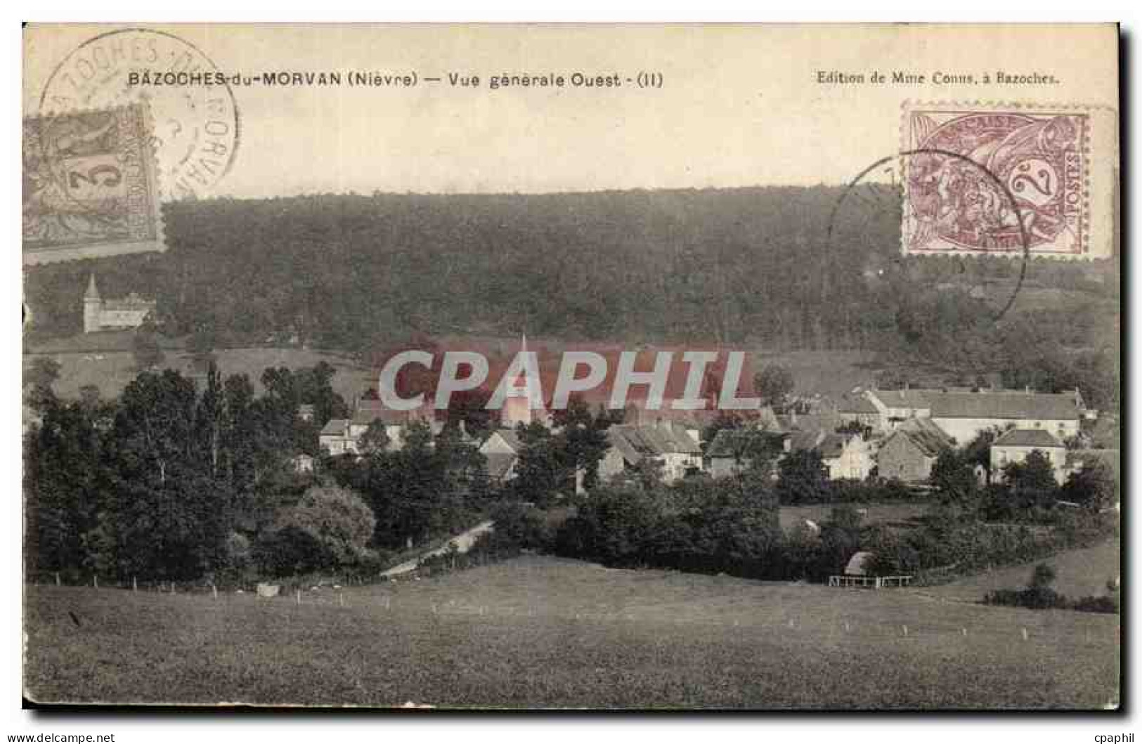 CPA Bazoches du morvan Vue generale ouest