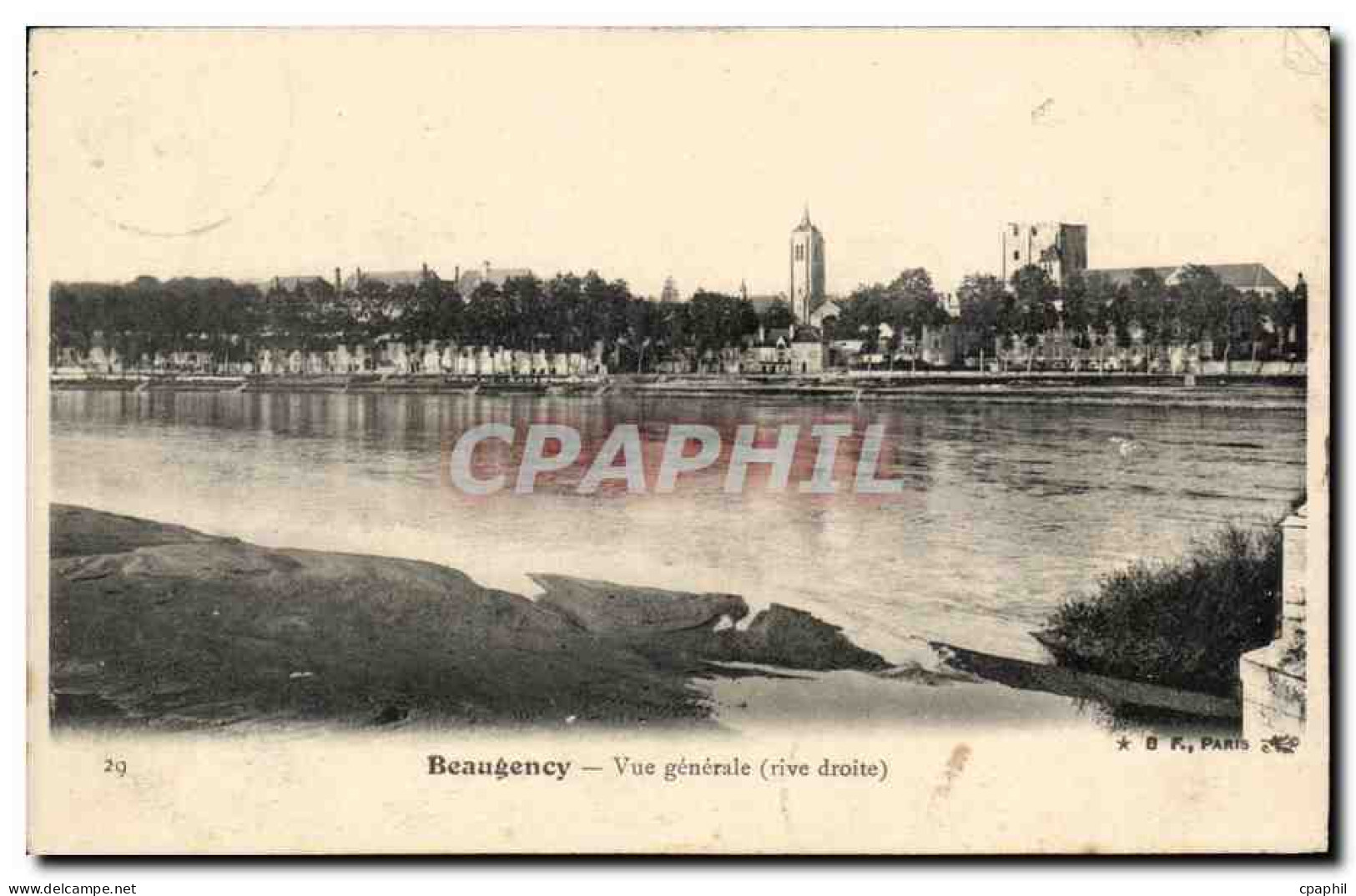 CPA Beaugency Vue generale (rive droite)