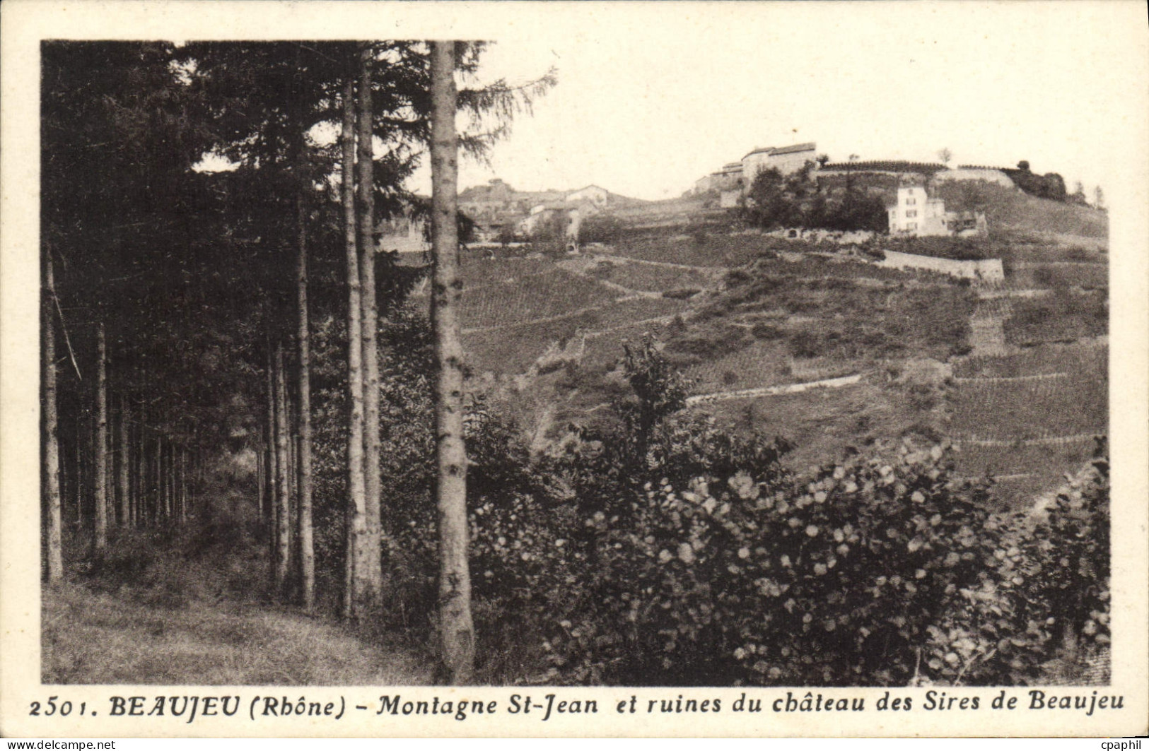CPA Beaujeu Montagne St Jean Et Ruines Du Chateau