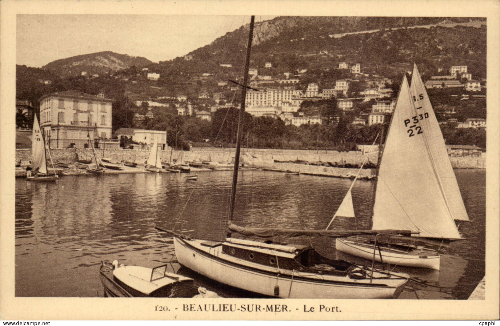 CPA Beaulieu sur Mer le port