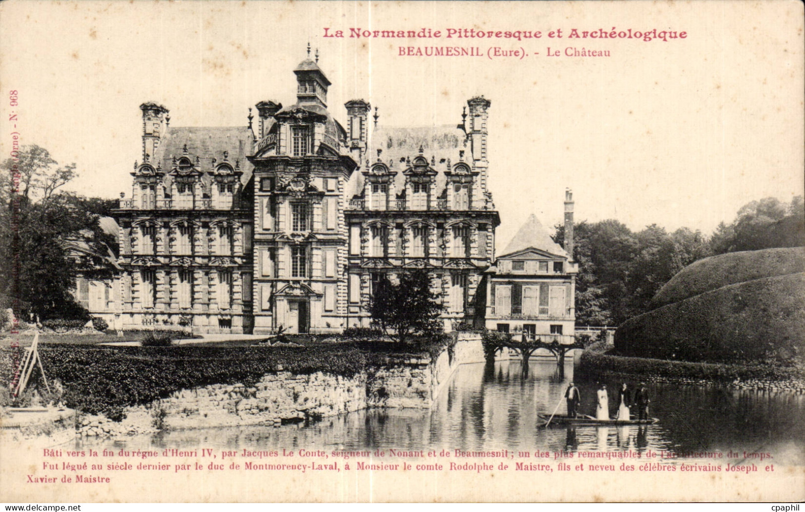 CPA Beaumesnil le chateau