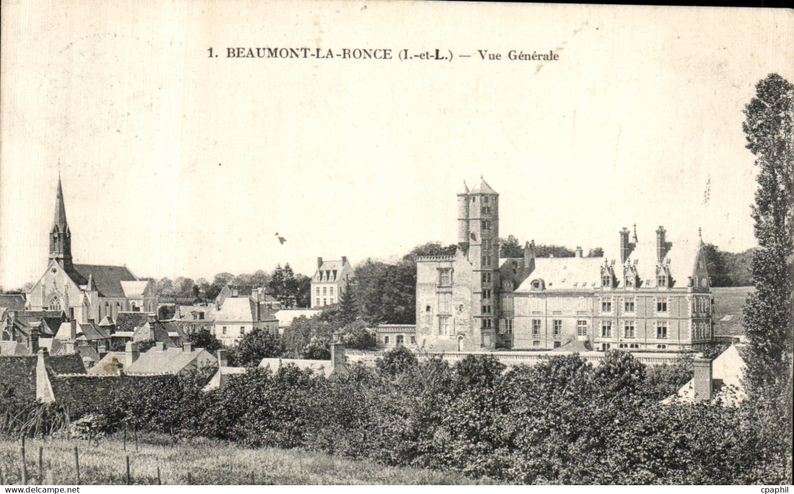 CPA Beaumont La Ronce Vue generale