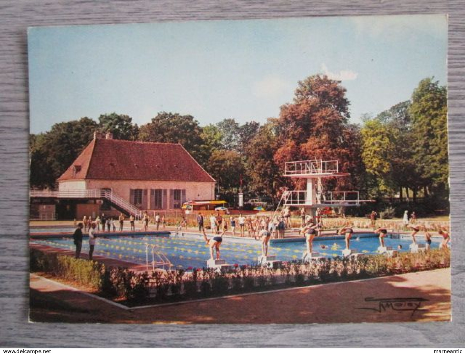 Cpa beaune (21) la piscine