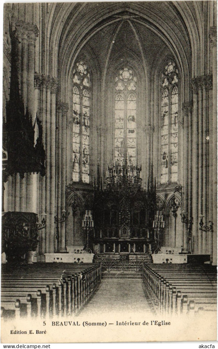 CPA Beauval interieur de l'eglise (1498710)