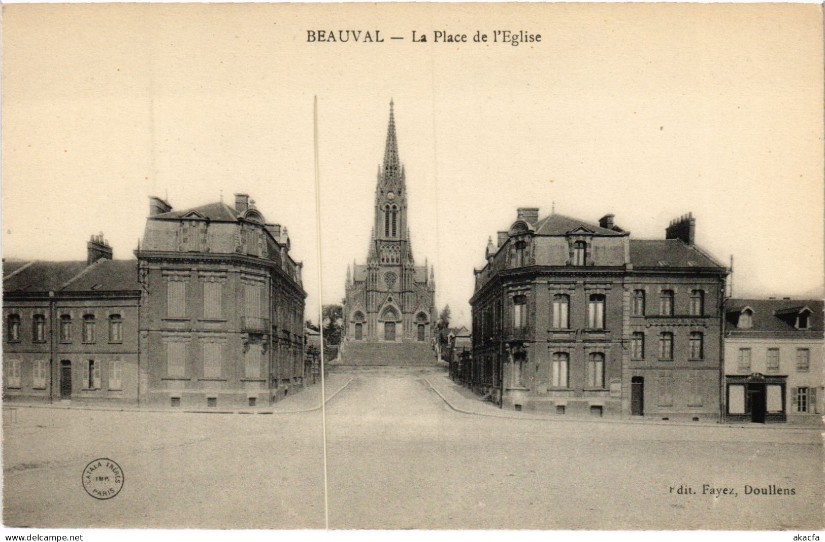 CPA Beauval Place de l'Eglise (1498706)