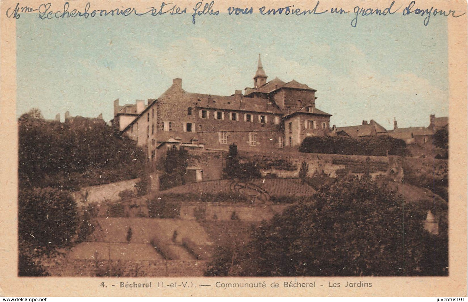 CPA Bécherel-Communauté de Bécherel-Les Jardins-4     L3941