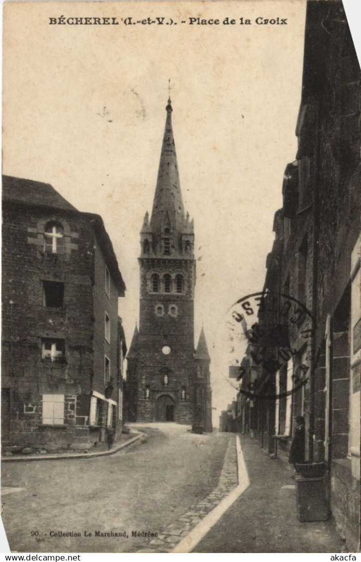 CPA BECHEREL Place de la Croix (1250830)