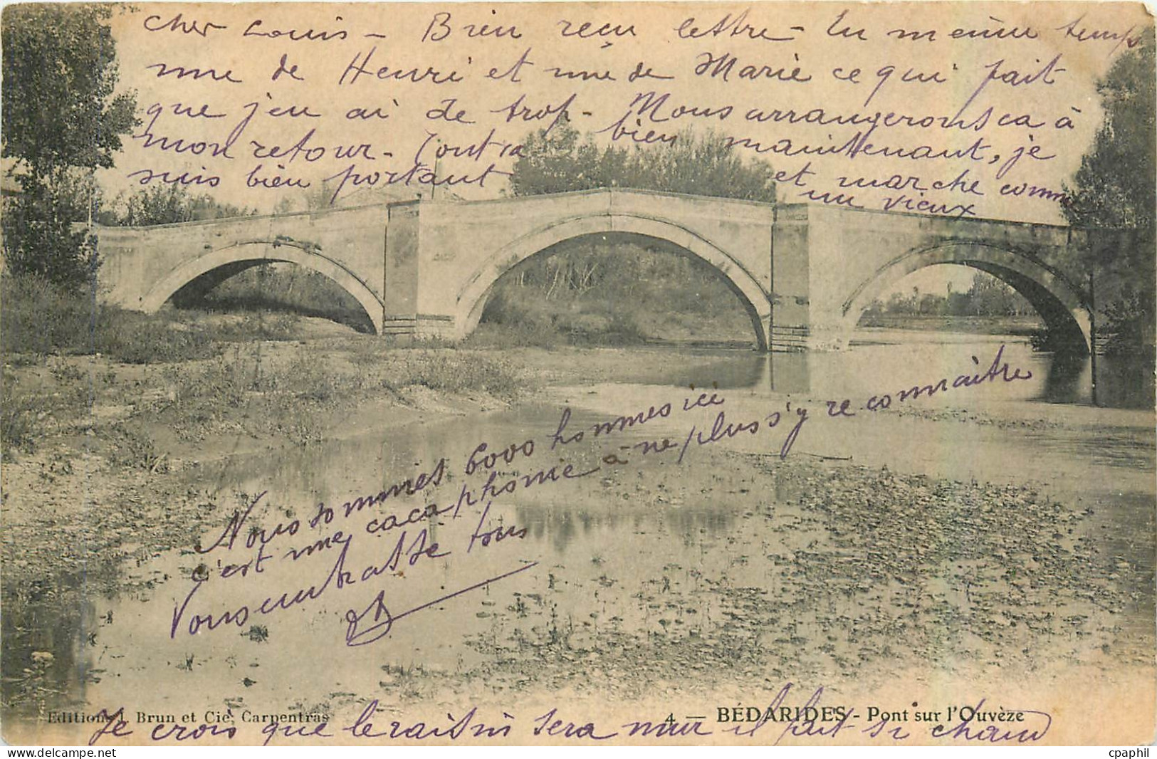CPA Bedarrides Pont sur l'Ouveze