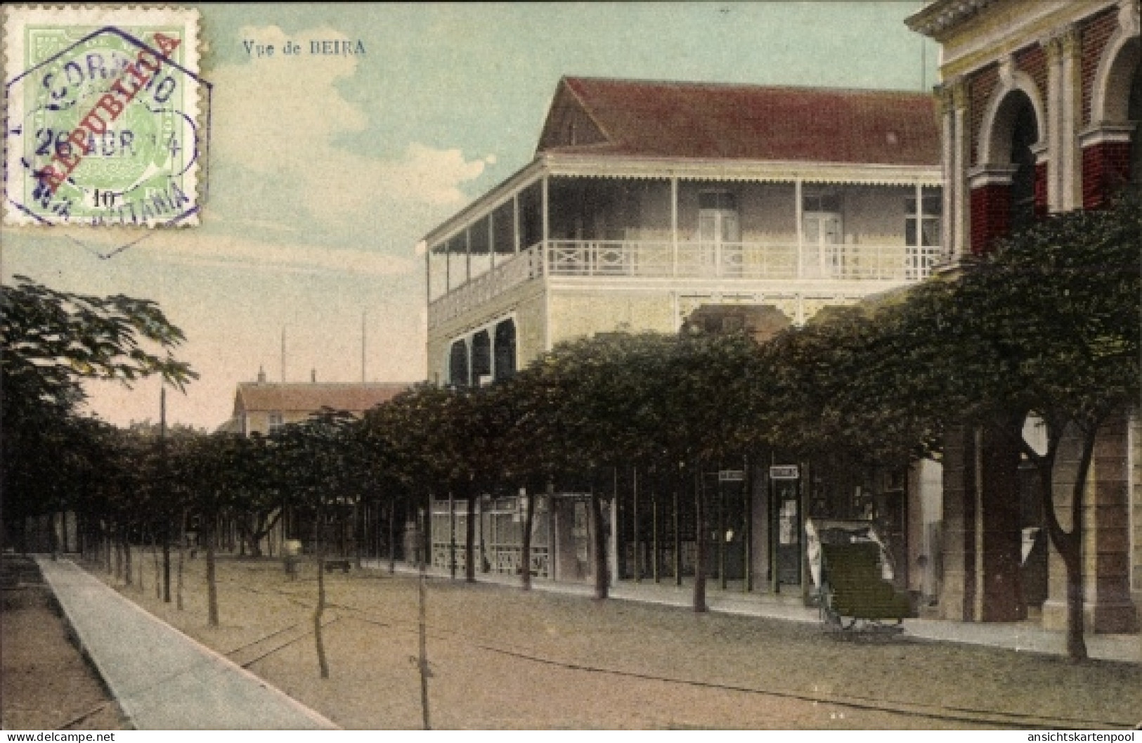 CPA Beira Mosambik, Allee, Häuser