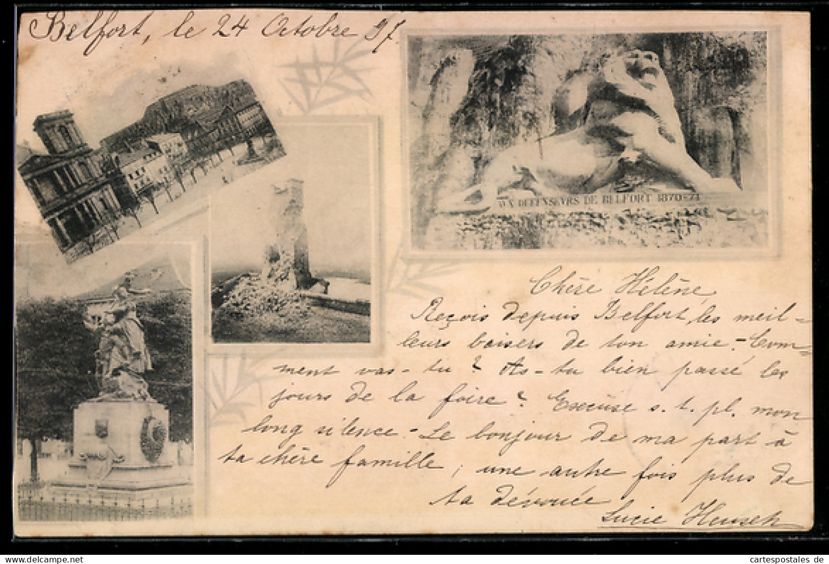 CPA Belfort, Aux défenseurs de Belfort 1870-71