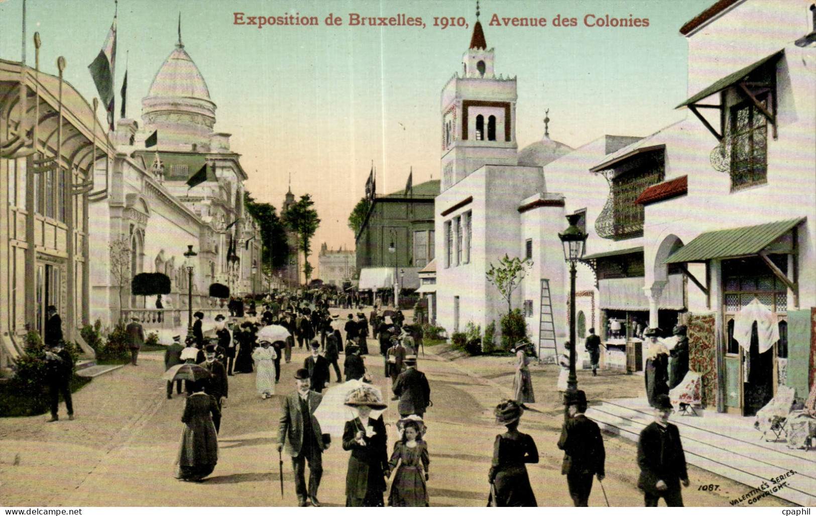 CPA Belgique Bruxelles Exposition 1910 Avenue des colonies