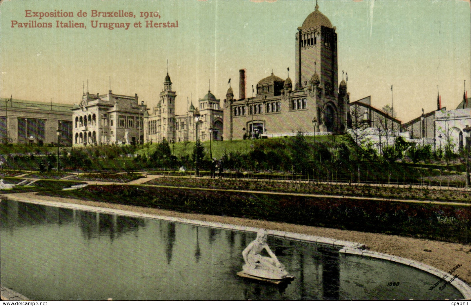 CPA Belgique Bruxelles Exposition 1910 Pavillons italiens Uruguayet Herstal