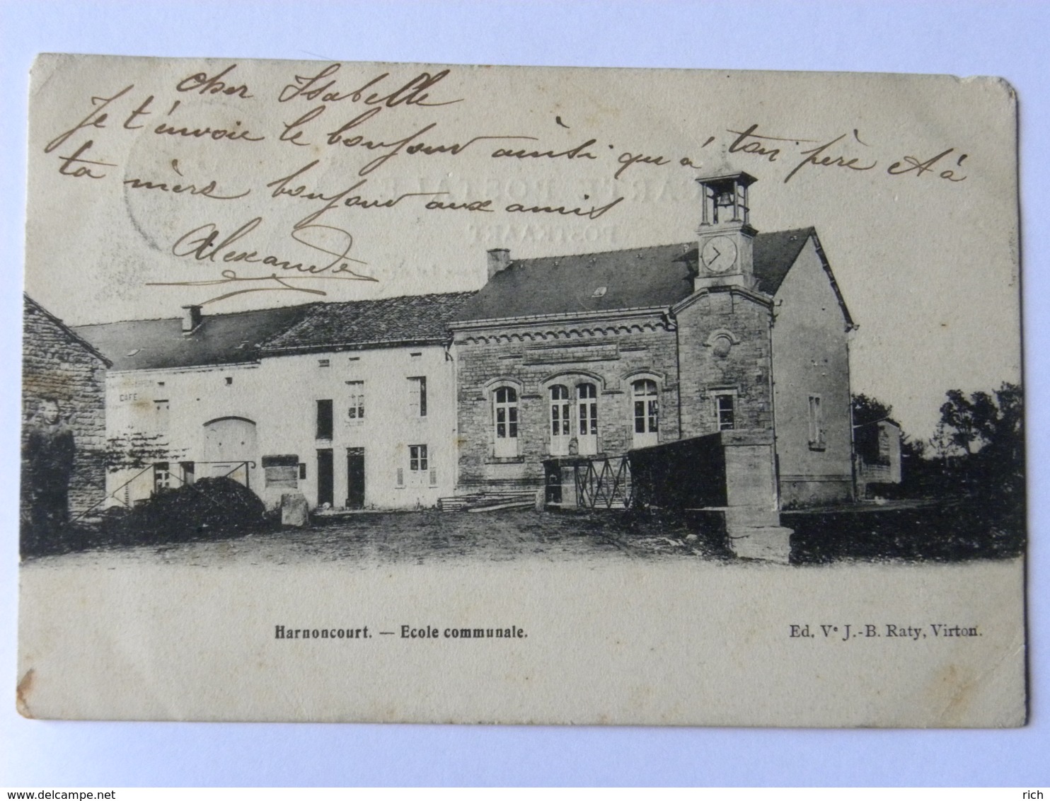 CPA - BELGIQUE - Luxembourg - Rouvroy - Harnoncourt - Ecole communale
