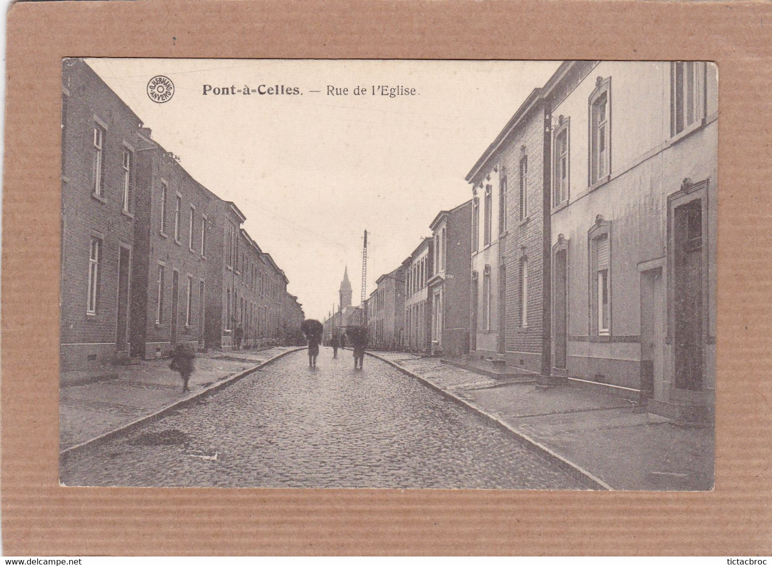 CPA Belgique Pont-à-Celles rue de l'église