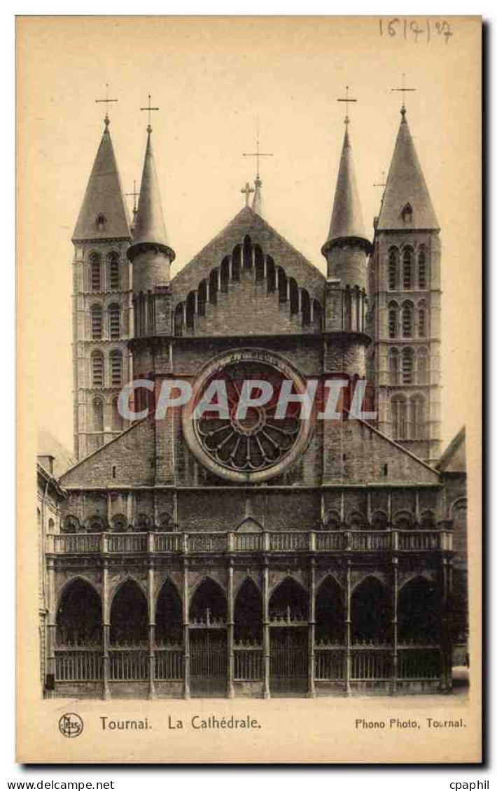 CPA Belgique Tournai La cathedrale