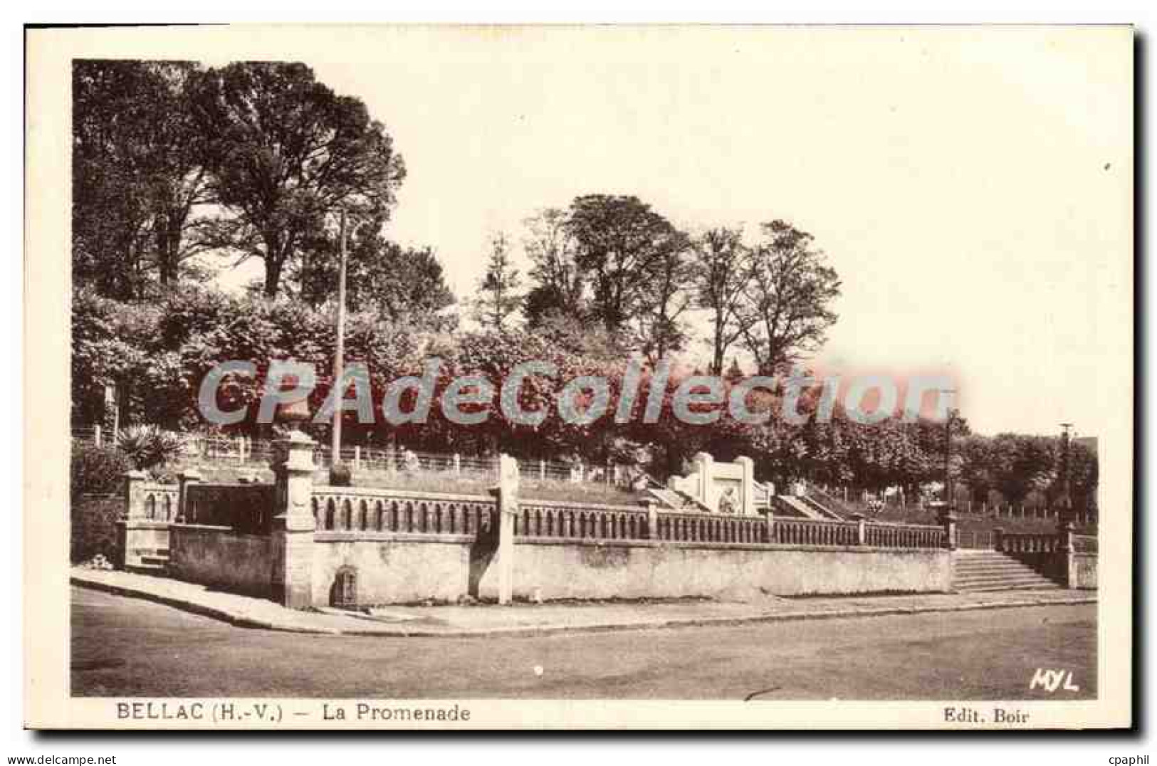 CPA Bellac Le Promenade