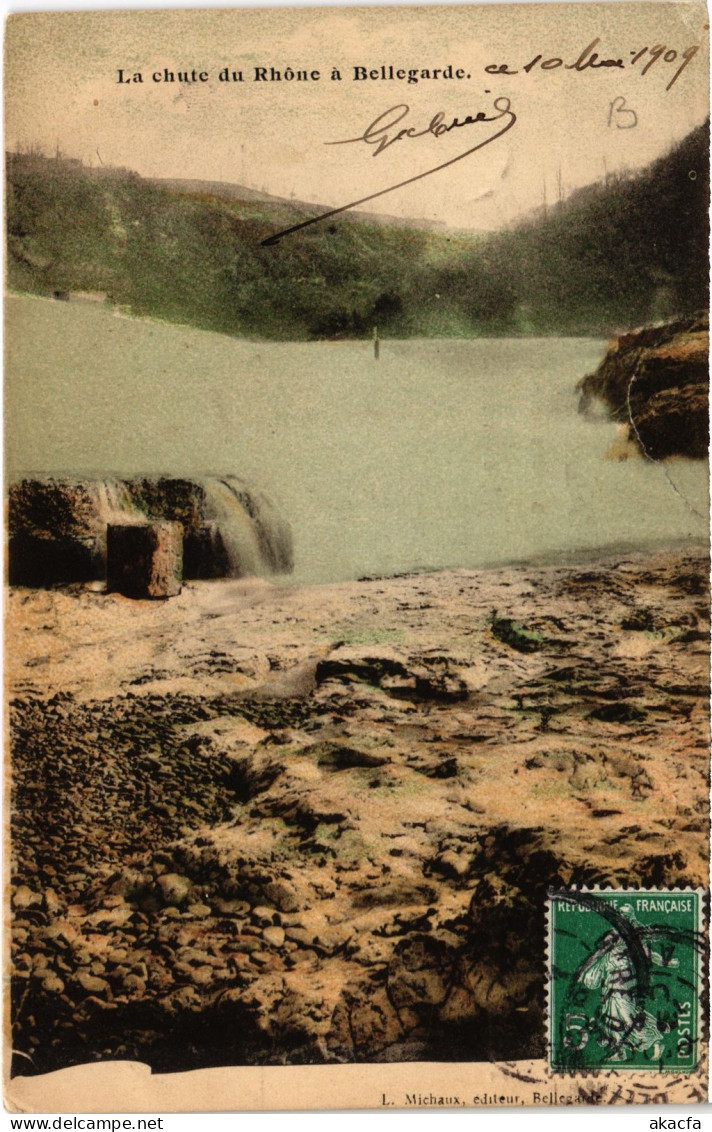 CPA BELLEGARDE La chute du Rhone a BELLEGARDE (382986)