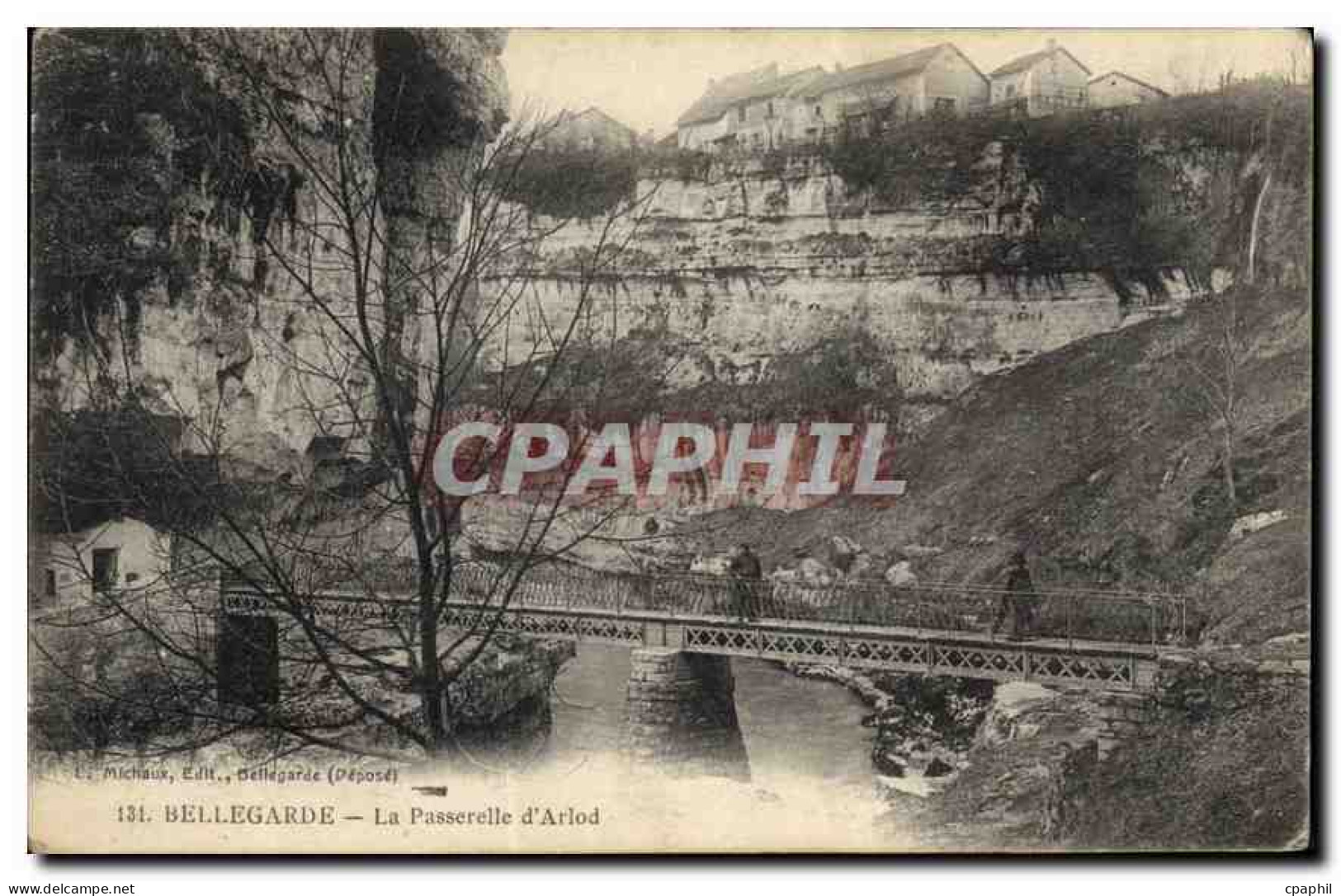CPA Bellegarde La Passerelle d'Arlod