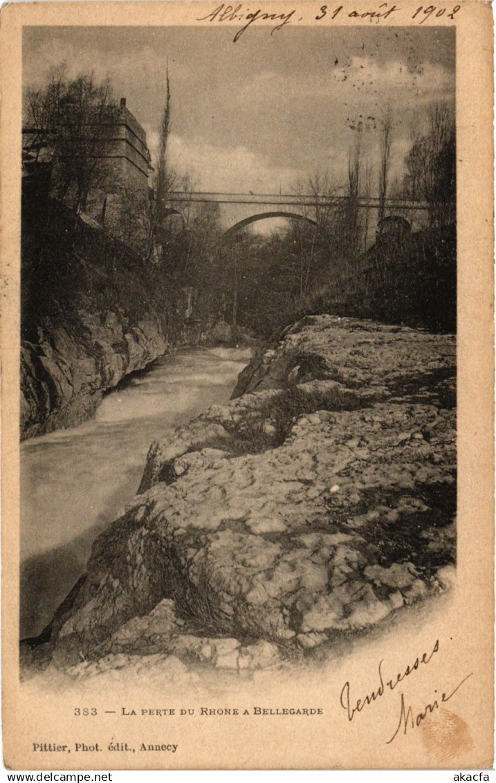 CPA BELLEGARDE La perte du Rhone a BELLEGARDE (382924)