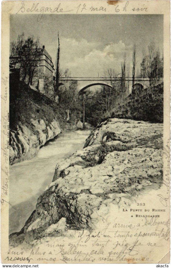 CPA BELLEGARDE La Perte du Rhone a BELLEGARDE (382991)