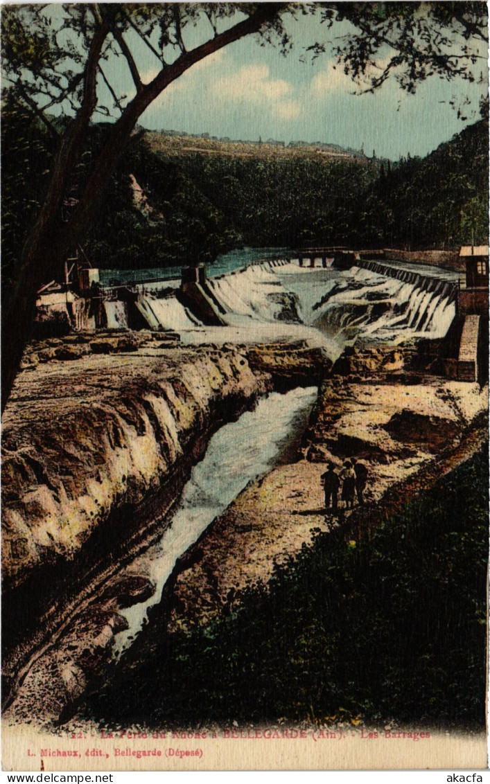 CPA BELLEGARDE La Perte du Rhone a BELLEGARDE Les Barrages (382983)