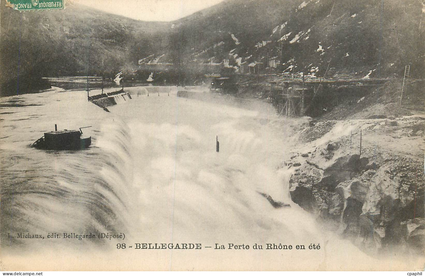 CPA Bellegarde La Perte du Rhone en Ete