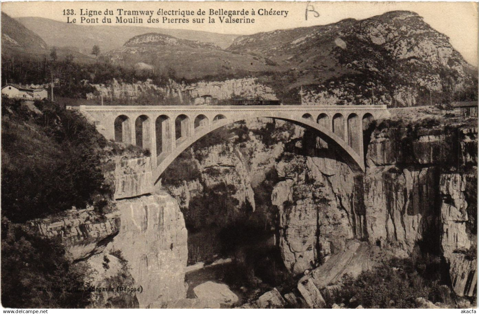 CPA BELLEGARDE Ligne Tramway electrique de BELLEGARDE a Chezery (382237)