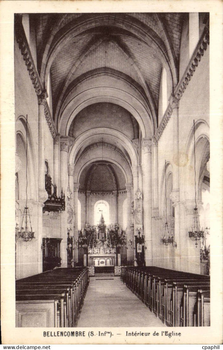 CPA Bellencombre Interieur de l'eglise