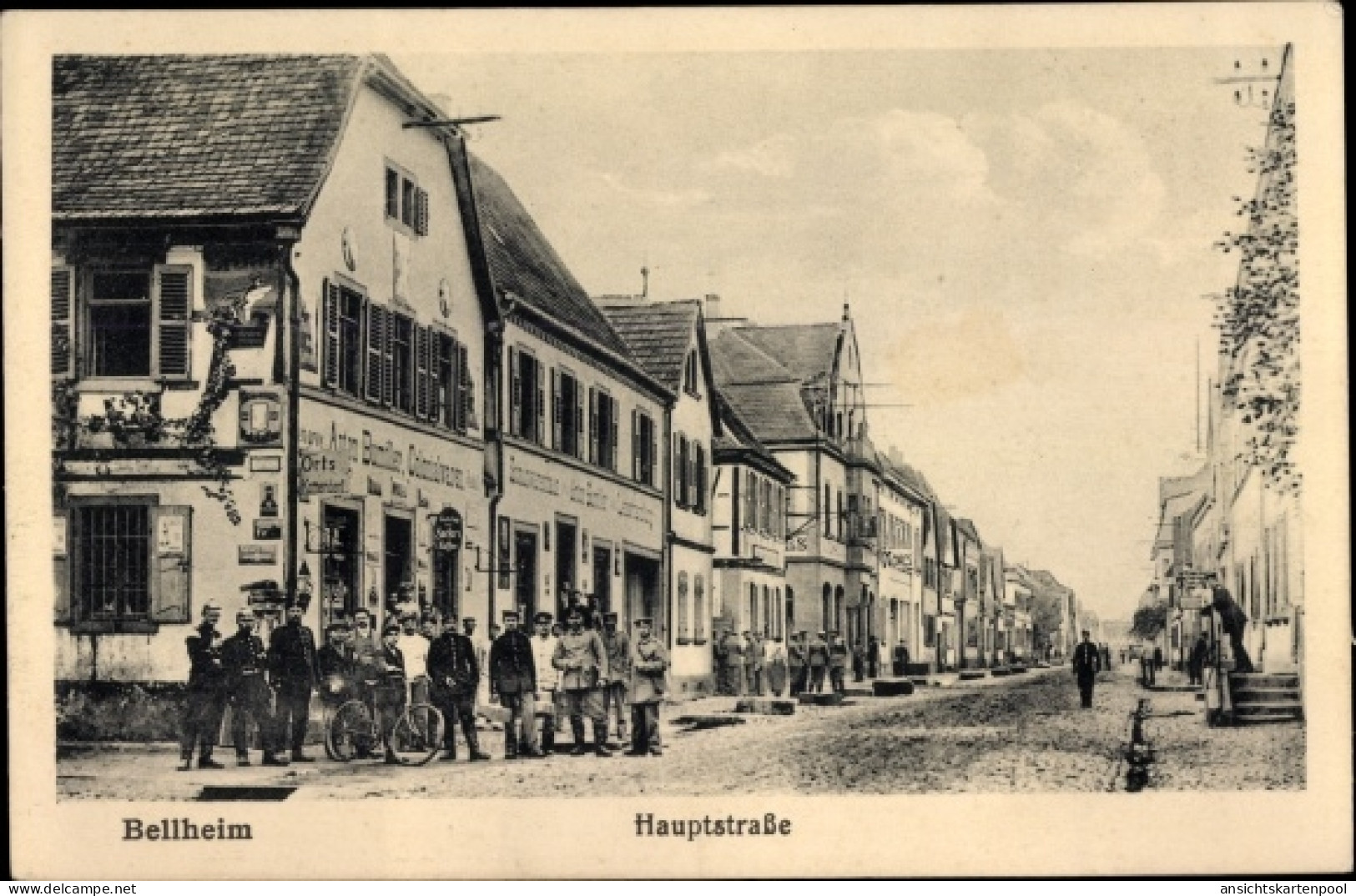 CPA Bellheim in der Pfalz, Hauptstraße, Kolonialwarenhandlung