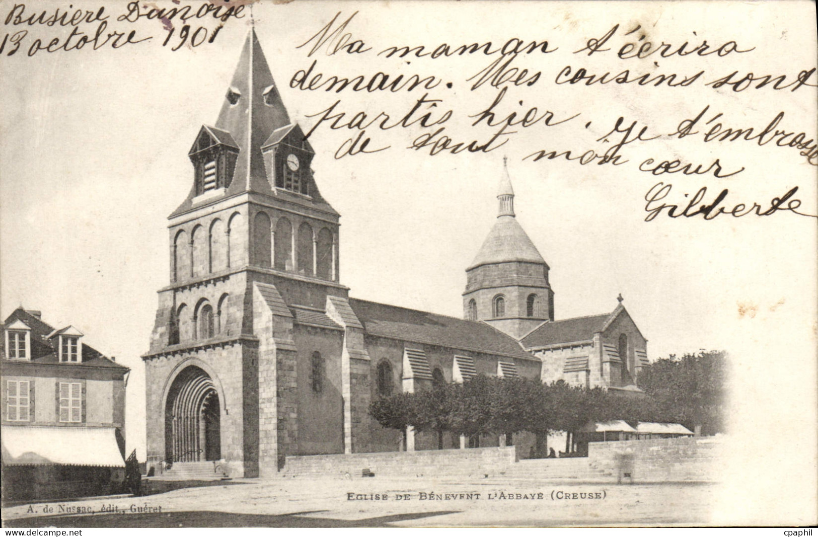CPA Bénevent L'Abbaye église