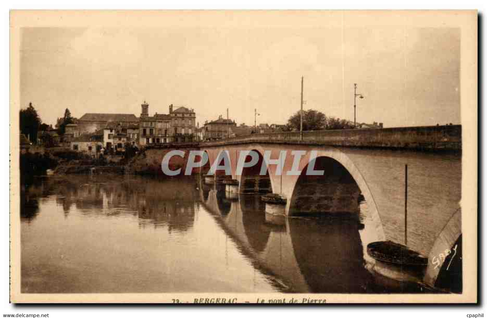CPA Bergerac Le pont de pierre