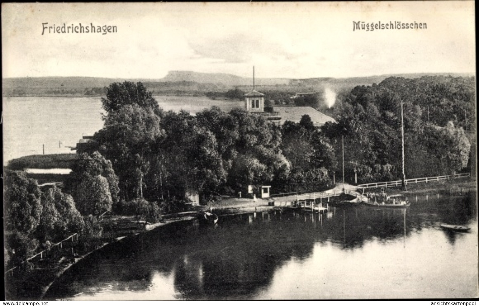CPA Berlin Köpenick Friedrichshagen, Müggelschlösschen, Müggelsee