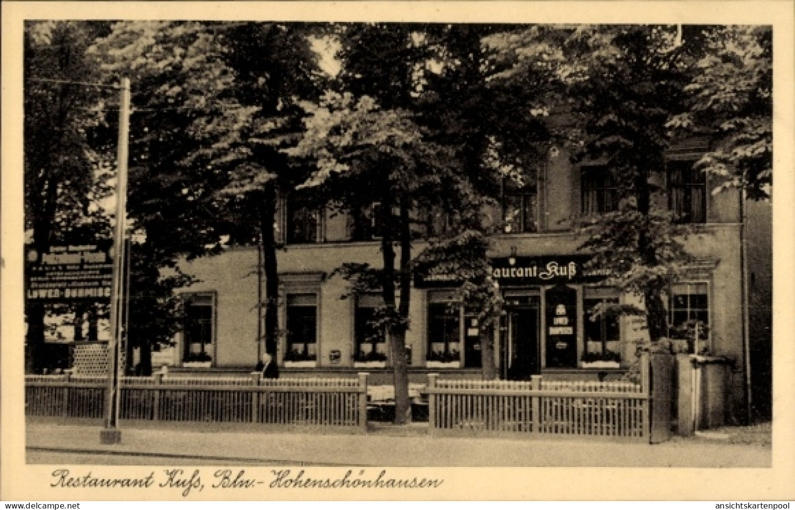 CPA Berlin Lichtenberg Hohenschönhausen, Restaurant Max Kuß