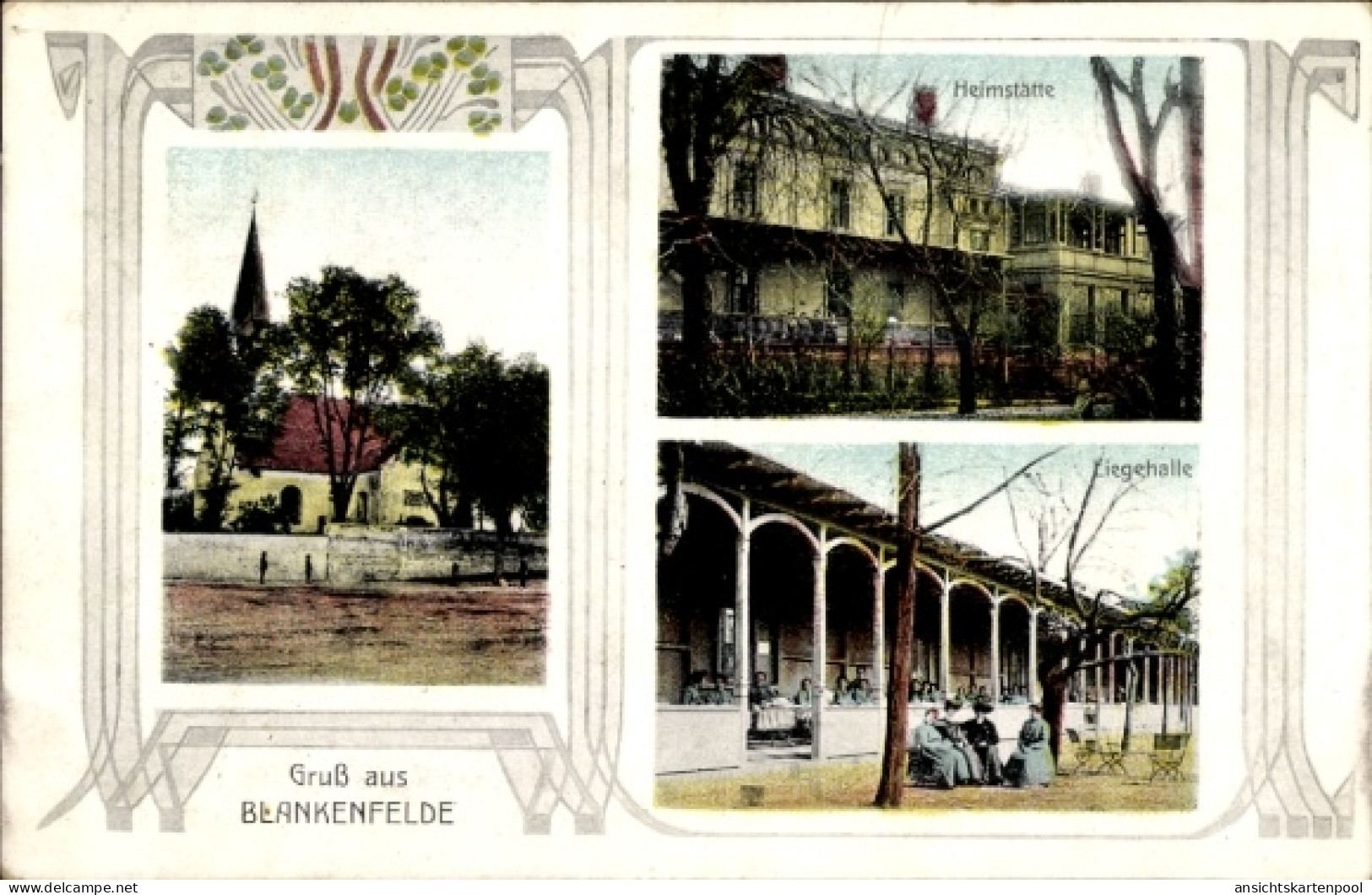 CPA Berlin Pankow Blankenfelde, Kirche, Heimstätte