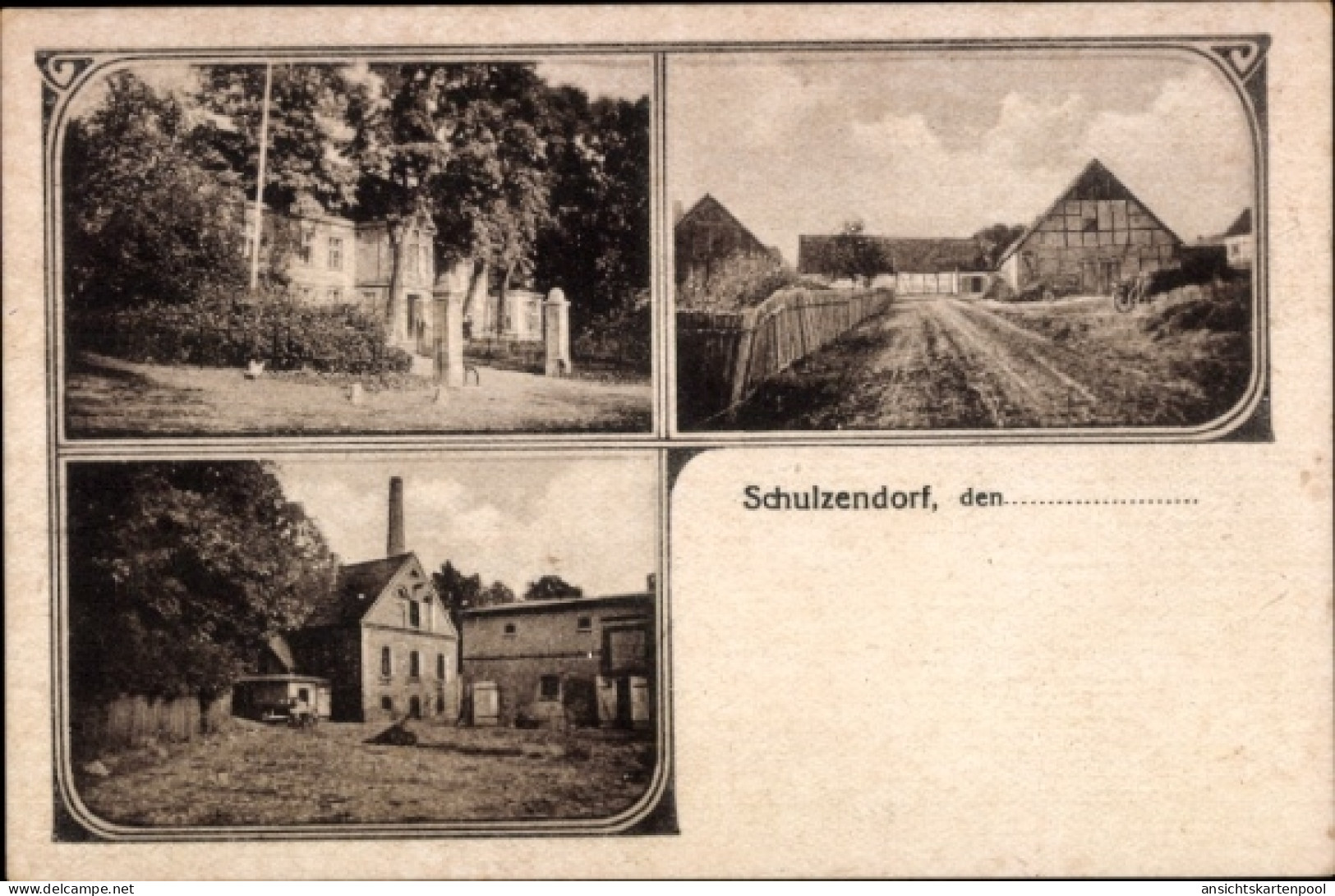 CPA Berlin Reinickendorf Heiligensee Schulzendorf, Ortsansichten, Fachwerkhaus