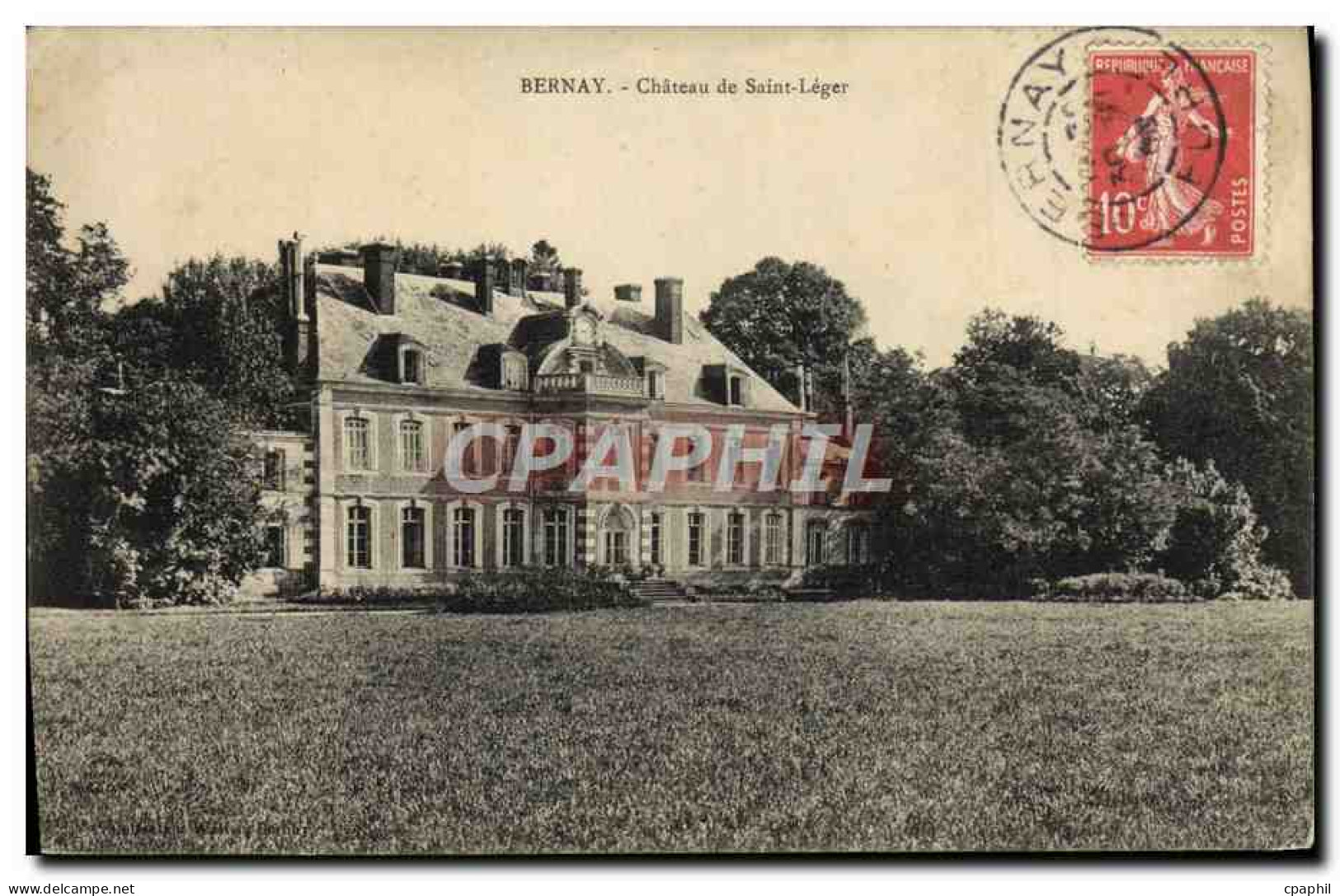 CPA Bernay Chateau De Saint Leger