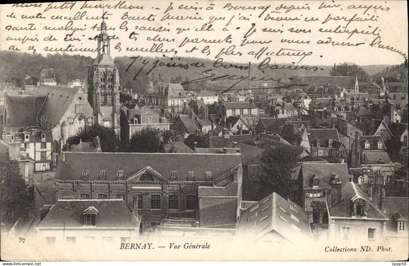 CPA Bernay Vue Generale