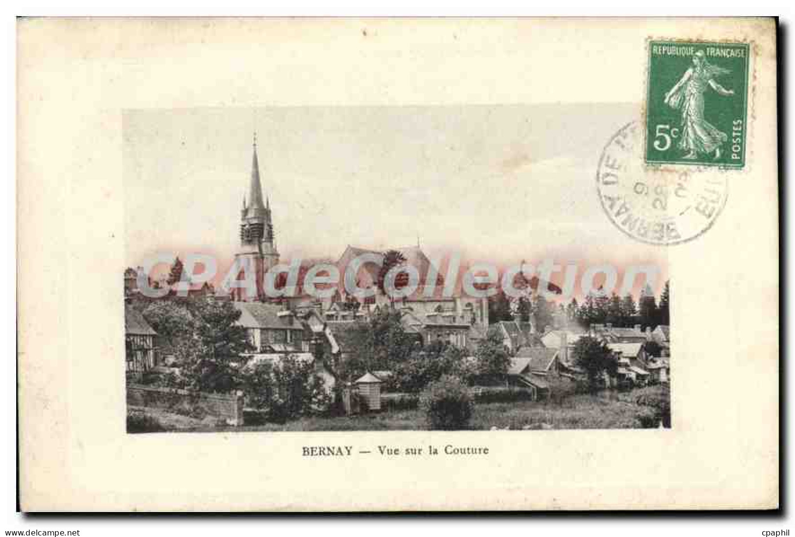 CPA Bernay Vue sur La Couture